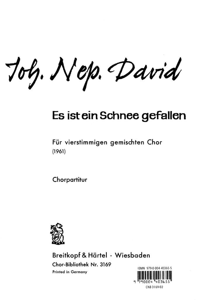 Es ist ein Schnee gefallen